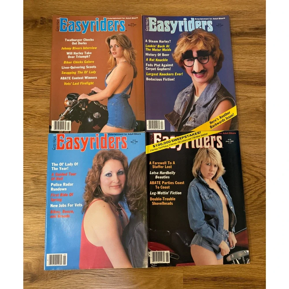 🏍️ Easy Riders Magazine Lot of 19 Vintage Motorcycle Biker Adult 1982-1984